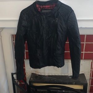 Amazing CiSono Moto leather -like jacket ladies SZ L